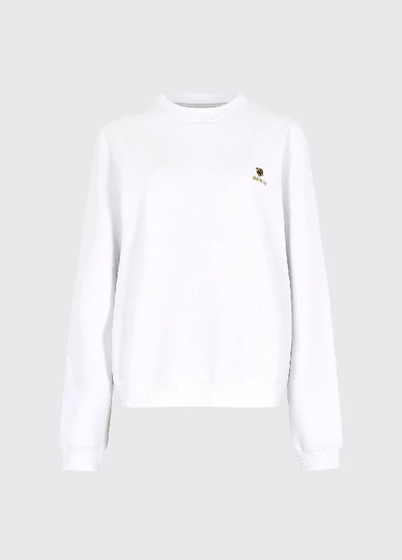 Glenside sweatshirt - White Hoodie with Button Classic Timeless