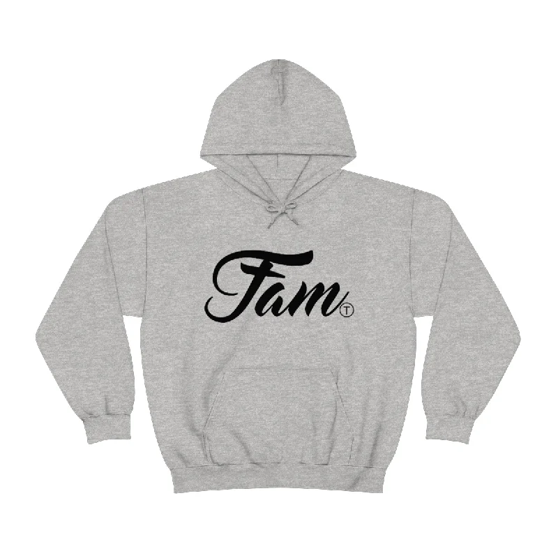 Fam Trademark Unisex Heavy Blend™ Hooded Sweatshirt Hoodie with Mock Neck Collared Structured