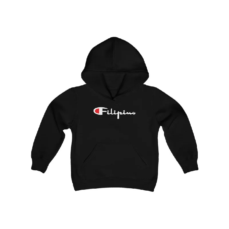 Filipino Champion Kids Youth Heavy Blend Hooded Sweatshirt Hoodie with Sequins Glamorous Eye-catching