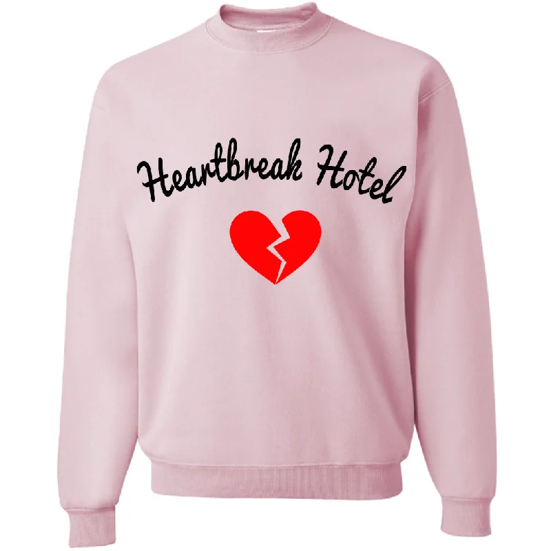 Heartbreak Hotel Soft Pink Slouchy Pullover Sweatshirt Hoodie with Magnetic Closure Innovative Modern