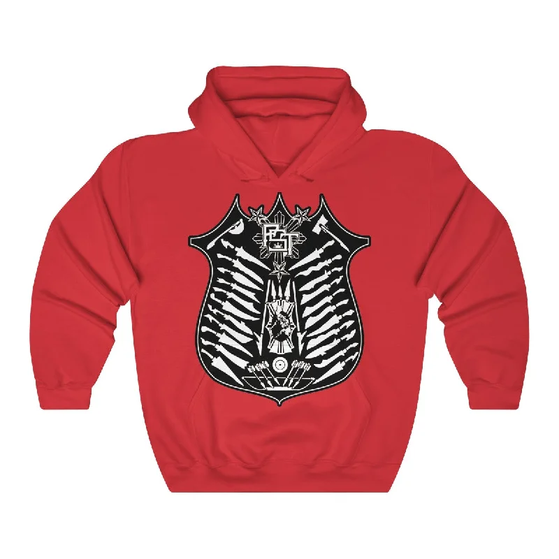 Philippines Shield Unisex Hoody Hoodie with Snap Buttons Easy Quick