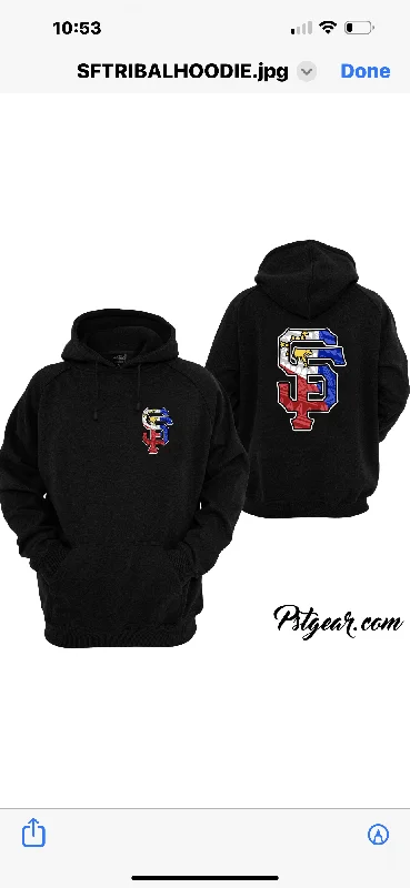 SF San Francisco Filipino Heritage 3 Stars and Sun Hoodie Hoodie with Drawcord Adjustable Secure