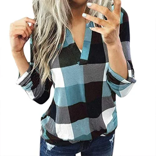 Shirts for Women, Tee Blouse Collared T Shirt Bussiness Top Sweatshirt Spring Casual Long Sleeve Oversized Trendy | Original Brand Hoodie with Color Block Contrast Stylish