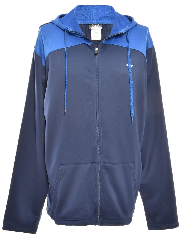 Sports Blue Sweatshirt - XL Hoodie with Belted Waist Structured Tailored