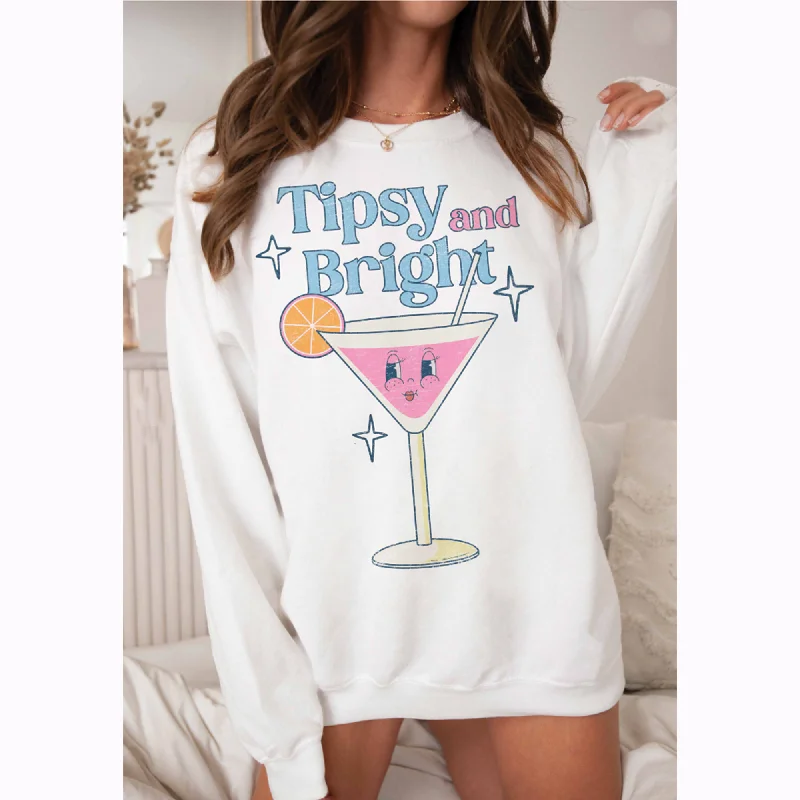 Tipsy and Bright Oversized Sweatshirt Hoodie with Reflective Safety Nightwear