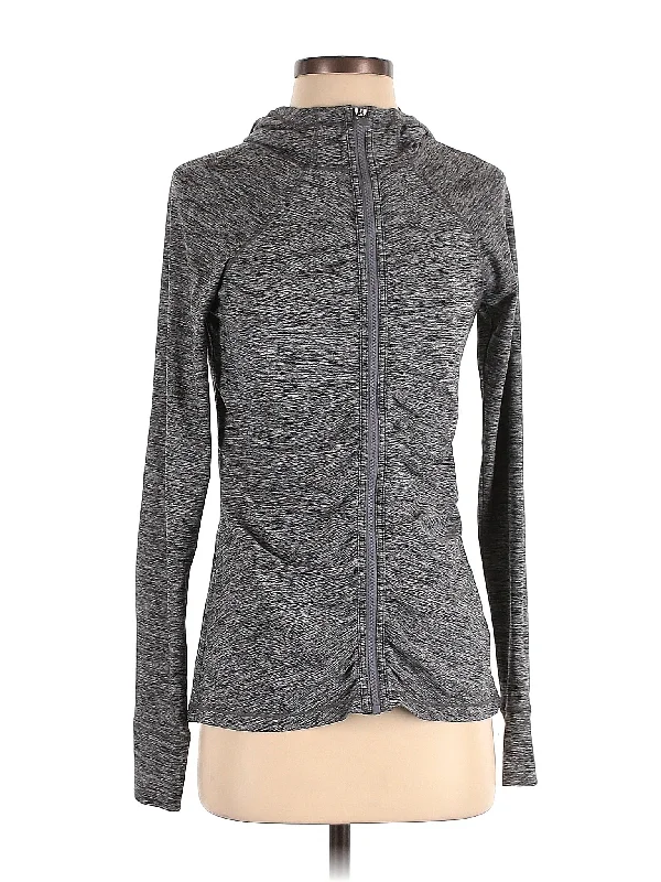 Zip Up Hoodie Hoodie with Puffed Sleeves Voluminous Trendy