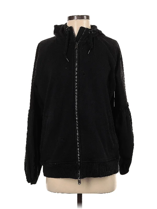 Zip Up Hoodie Hoodie with Raglan Sleeves Sporty Comfortable