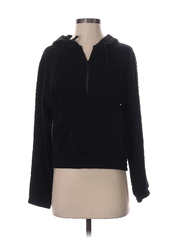 Zip Up Hoodie Hoodie with Hem Raw Edge Edgy Unfinished