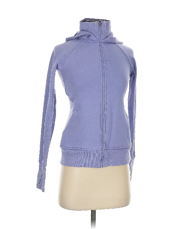 Zip Up Hoodie Hoodie with Mock Neck Collared Structured