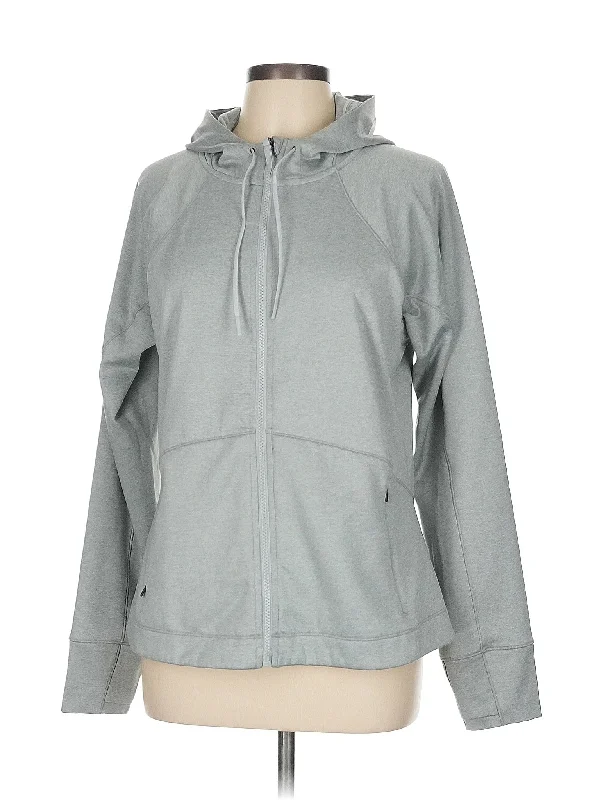 Zip Up Hoodie Hoodie with Lace Feminine Delicate