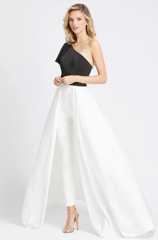 Ieena Duggal - Two Tone Asymmetric Jumpsuit With Overskirt 26191ISC breathable skirt fabric Ieena Duggal - Two Tone Asymmetric Jumpsuit With Overskirt 26191ISC breathable skirt fabric