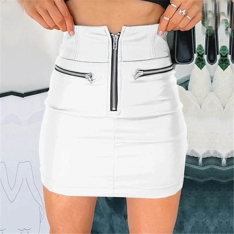 Womens Zipper Skirt Pu Leather High Waist Pencil Evening Party Clubwear Bodycon Short Mini Skirt Package Hip Skirt linen skirt relaxed Womens Zipper Skirt Pu Leather High Waist Pencil Evening Party Clubwear Bodycon Short Mini Skirt Package Hip Skirt linen skirt relaxed