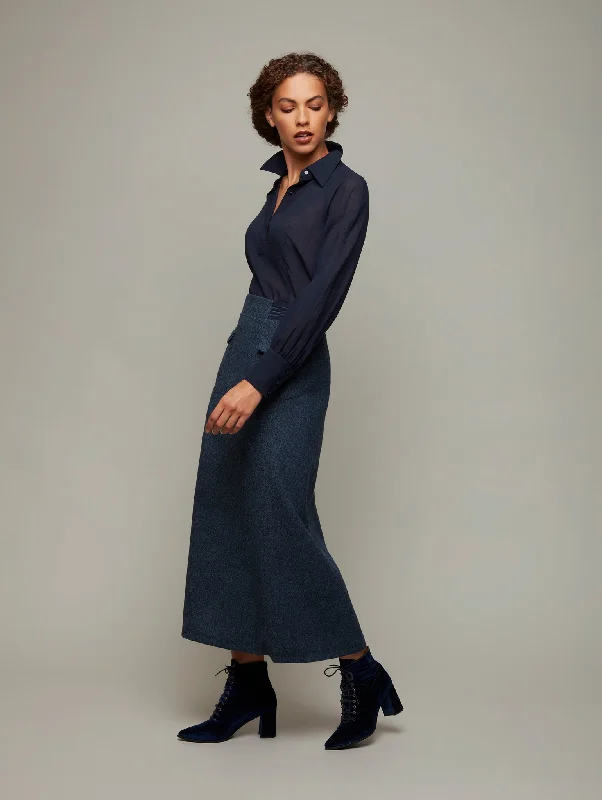 ASPEN | A Line Wool Skirt velvet skirt rich