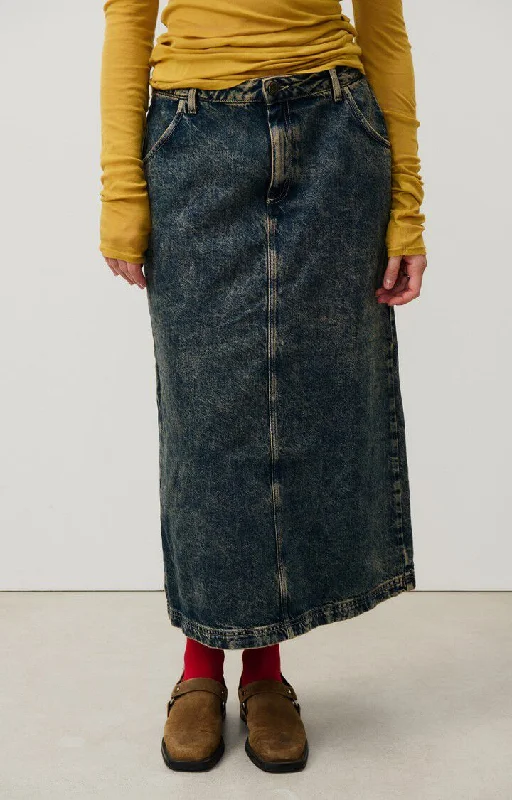 Denim Skirt Joy13e Dirty-Vintage leather skirt refined