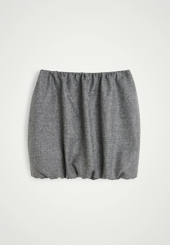 Evans Skirt - Dark Grey leather skirt sleek