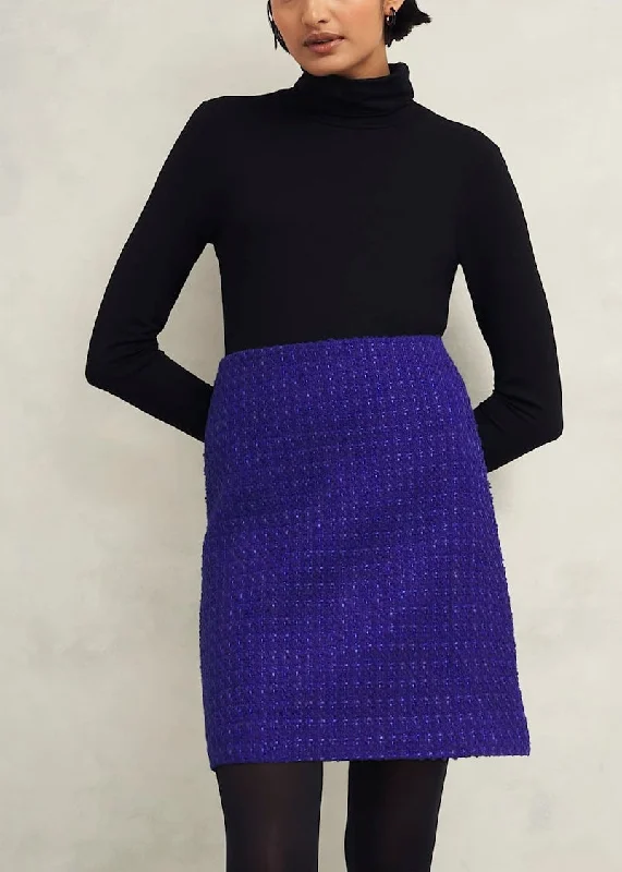 Khloe Tweed Skirt 0224/7684/6623l00 Cobalt lace skirt romantic