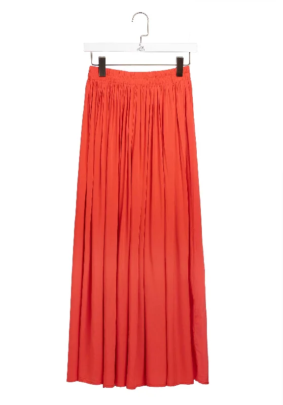 Skirt 61201u Coral linen skirt airy