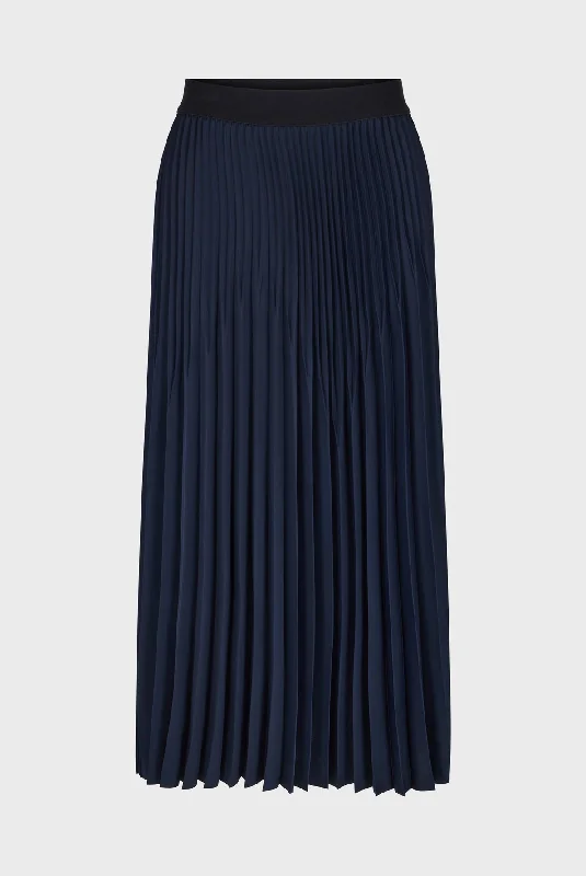 Skirt Charlene Daj11a136 Navy velvet skirt plush