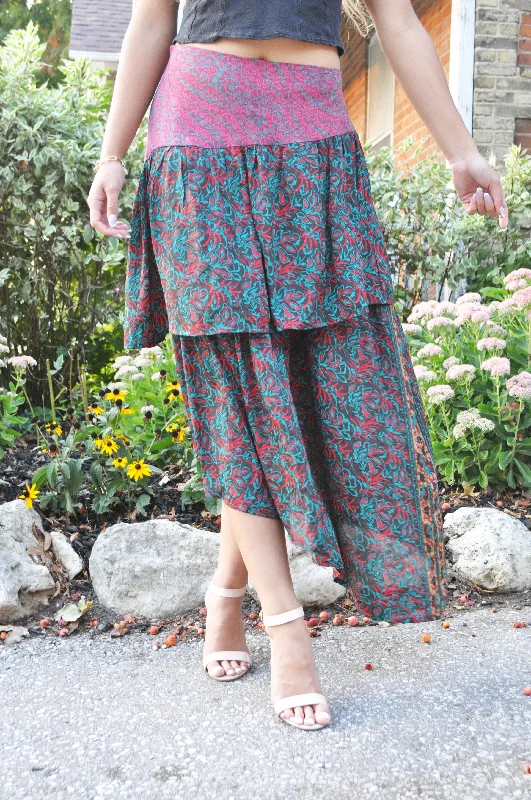 Sundance Ruffle Maxi Skirt - Wholesale - Upcycled ***Available to pre-order for SS23*** corduroy skirt cozy